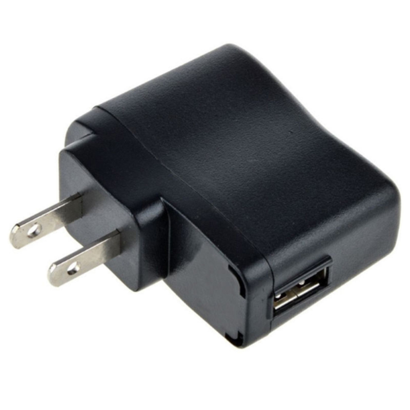 2 Pin US Plug Power Adapter Charger For AC 110V-240V to DC 5V 500mA USB ...