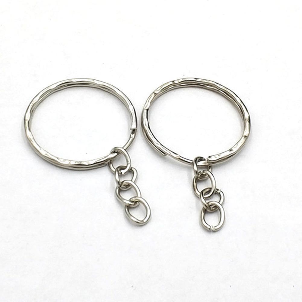 23mm Silver Split Key Ring Metal Blank Key Chain Findings 20 10 Accessories F4A3