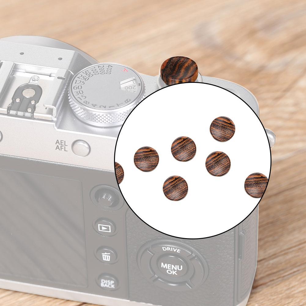 BIN Solid Wood Shutter Camera Button for Fujifilm X100F X100T XPRO2 Dia S5W6
