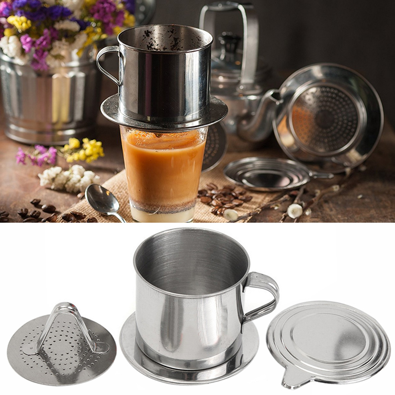 Edelstahl Vietnamesischer Kaffee Drip Maker Infuser 5,5 x 6,5cm ~