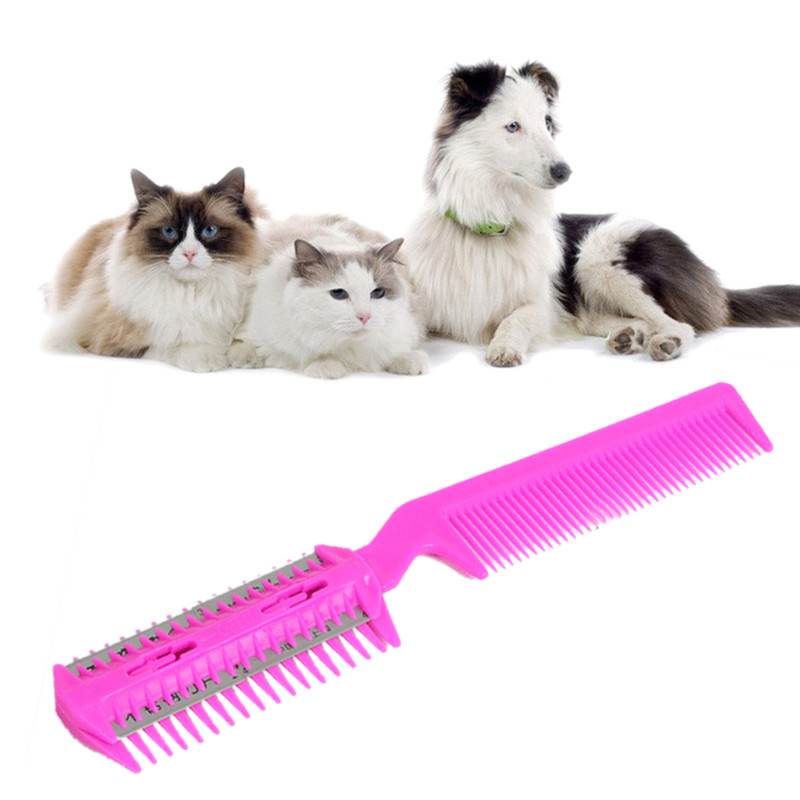 Cat Dog Pet Puppy Long Hair Grooming Comb Brush Trimmer Razor