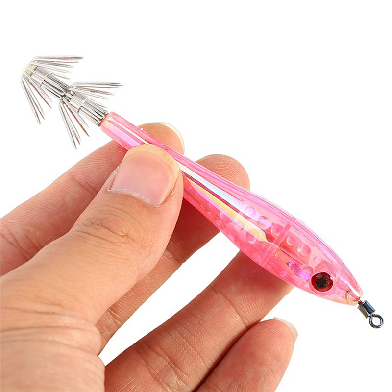 5x Glow In Dark Luminous Squid Cuttlefish Fishing Lures Tackle Jig Bait Hoo M6F1
