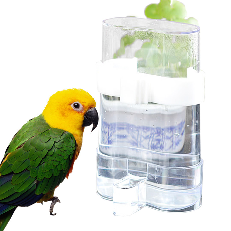 Bird Feeder Automatic Seed Water Feeder Cage Parrot Canary