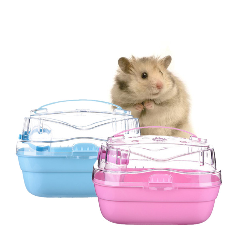 Portable Pet Hamster House Travel Carrier Plastic Small ...