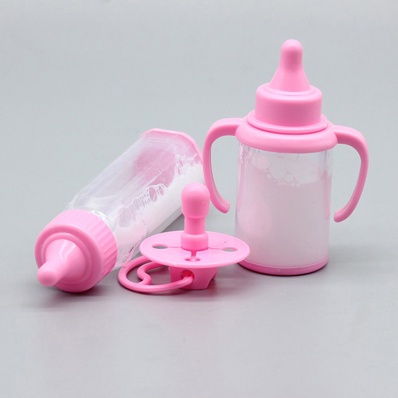 Reborn Baby Doll Feeding Bottle Magic Milk Dummy Pacifiers Set Fashion