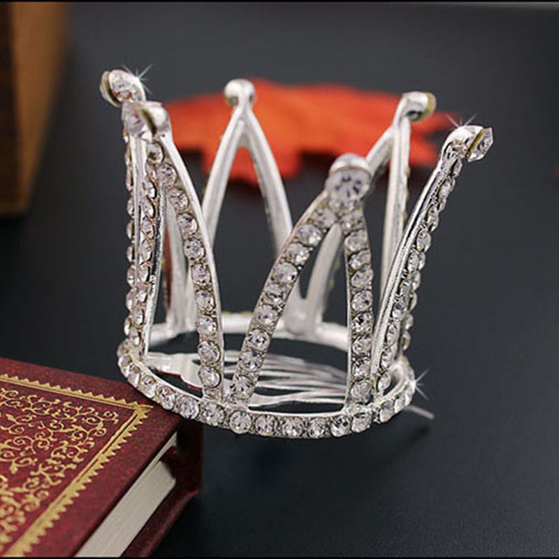 HOT Mini Crown Tiara Hair Combs Clear Rhinestones Crystal Bridal Pageant Party 