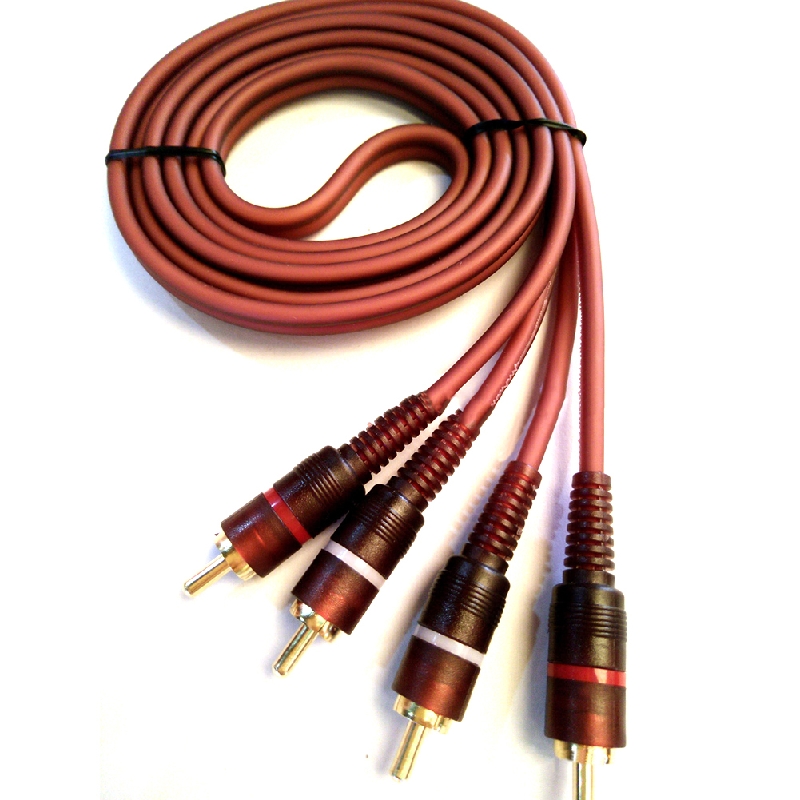 Audio Kabel 2x Chinch 3,5mm Klinke Stereo Stecker Anschlusskabel HiFi RCA 1,2 m