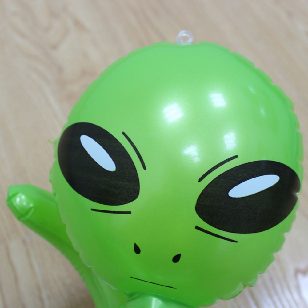 3 Stück Aufblasbarer Alien aufblasbares Gespenst Ausserirdischer Karneval Silber