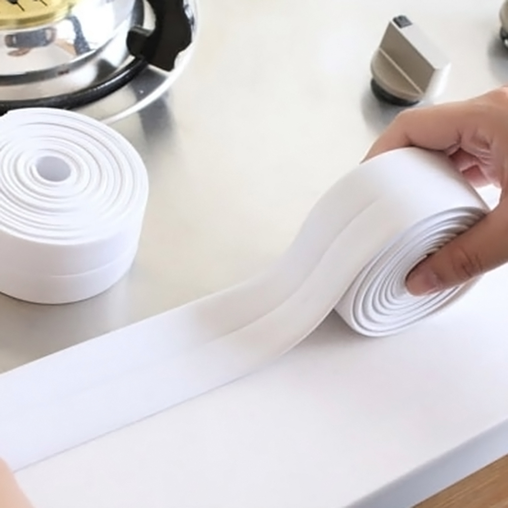 3.2M PVC Tape Kitchen Bathroom Wall Sealing Waterproof Mold Proof Adhesive
