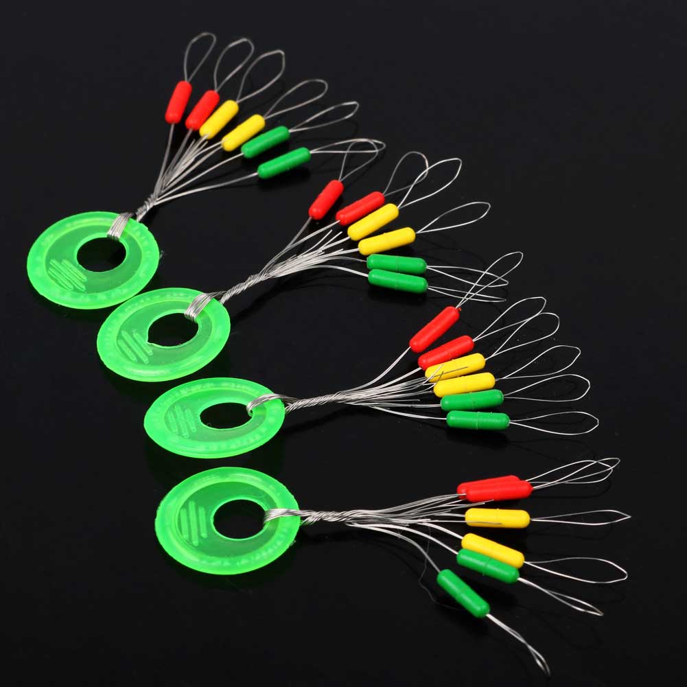 100x Fishing Bobber Stopper Float Line Olive Shape Stoppers Stops Space