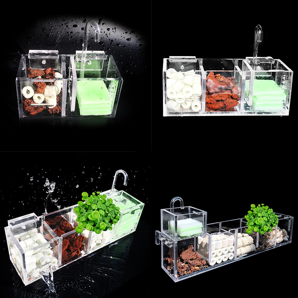 Aquarium External Filter Box Fish Tank Filter Box without Water Pump