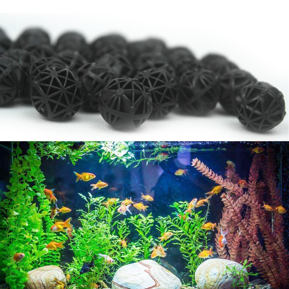 50x Aquarium Pond Bio Balls 16mm Canister Filter Media Marine Reef Sump Fish