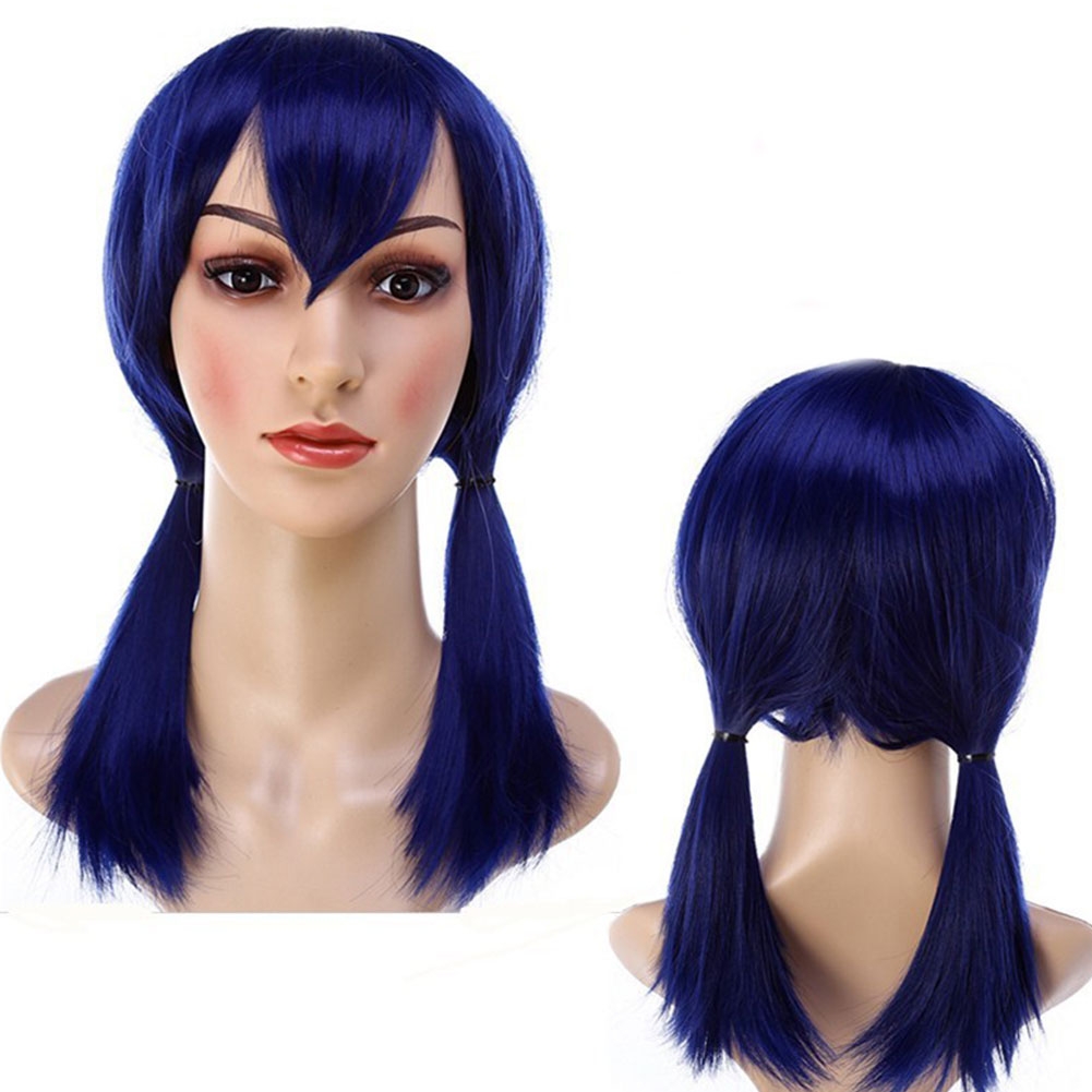 Fashion Ladybug Straight Blue Wig With Two Braids Cosplay Anime