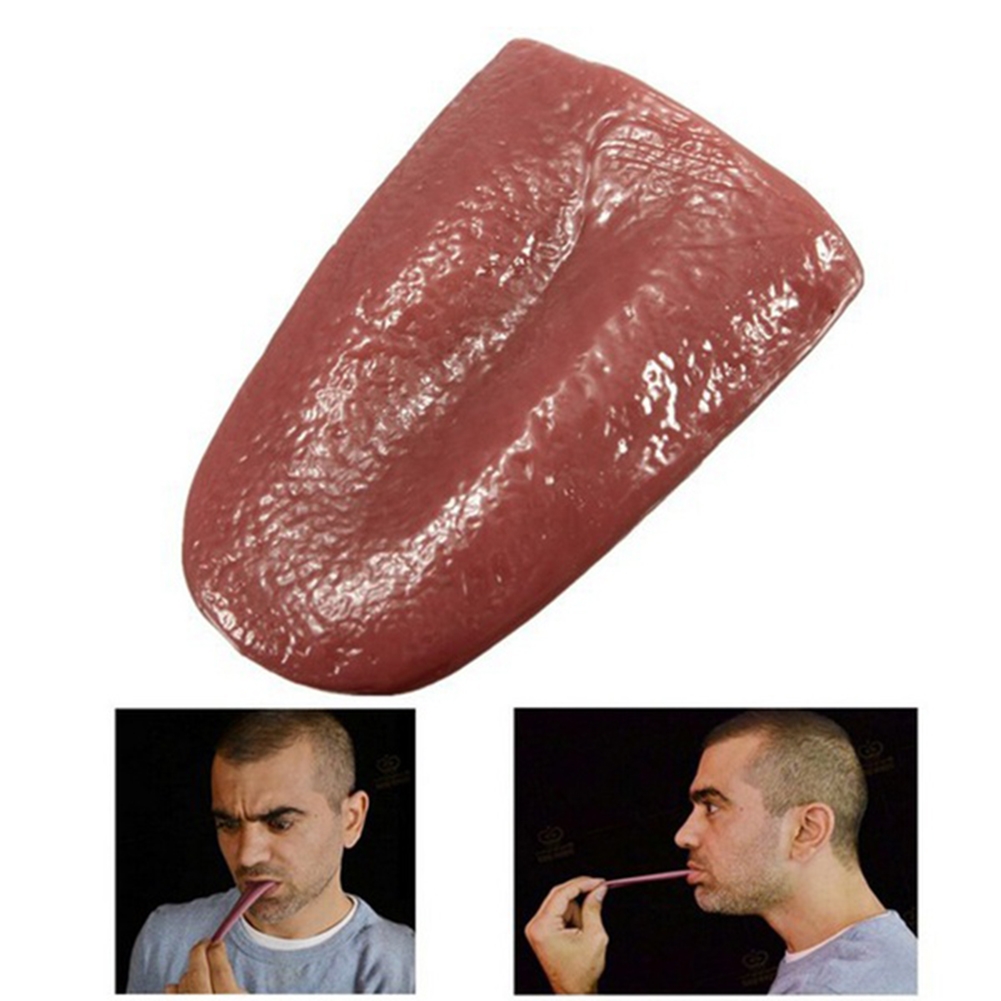 Halloween Novelty Realistic Fake Tongue Prank Kids Party Joke Trick Toy