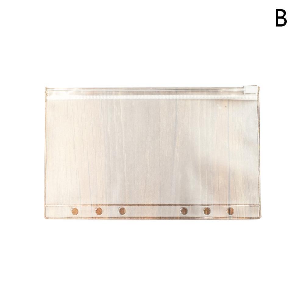 2Pcs A5 A6 A7 Binder Zipper File Pocket Refill Envelope Q0I7 Transparent Pl L0Z1