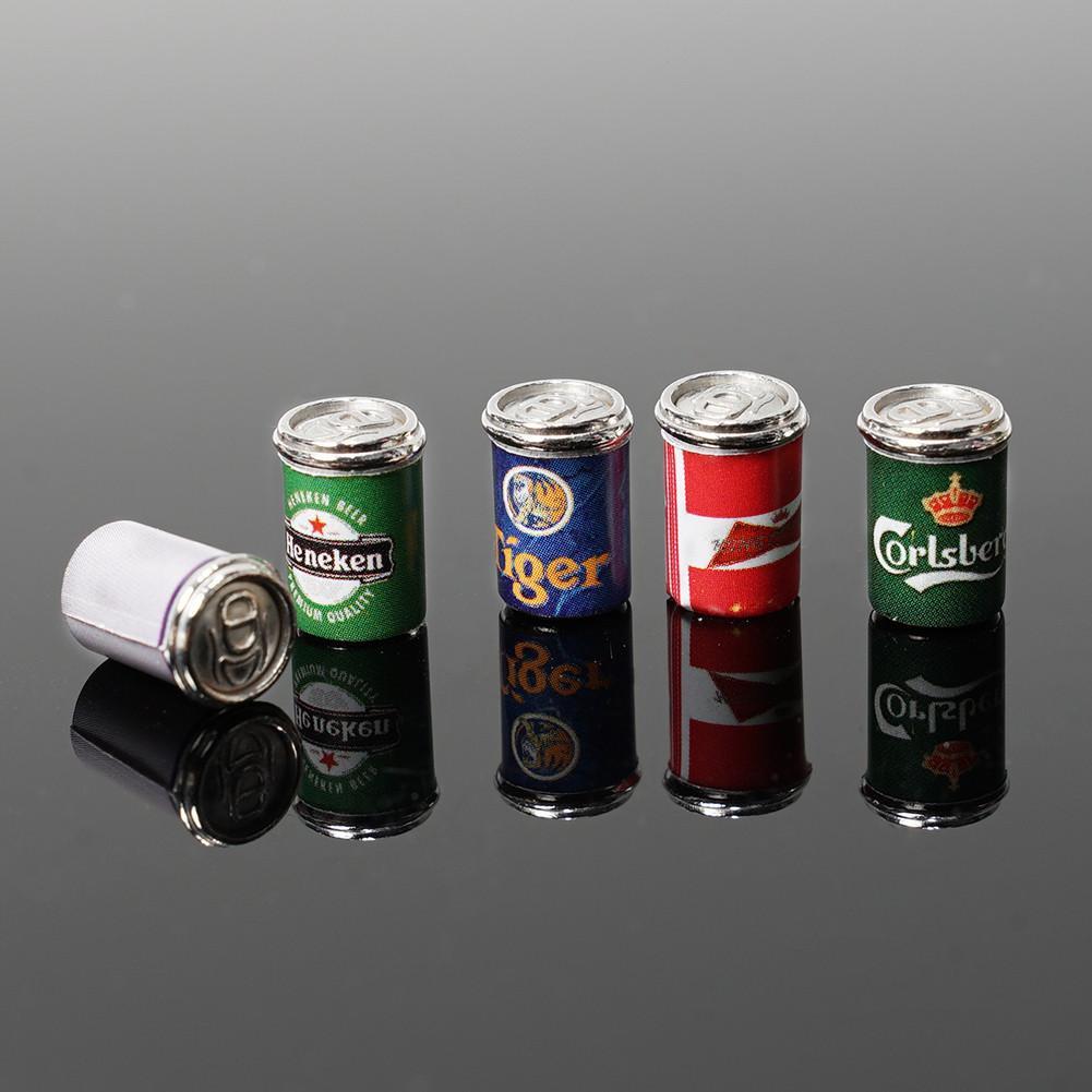 Dollhouse Miniature Mini 5pcs Assorted Beer Cans Food /& Groceries Bar Beer 1:12