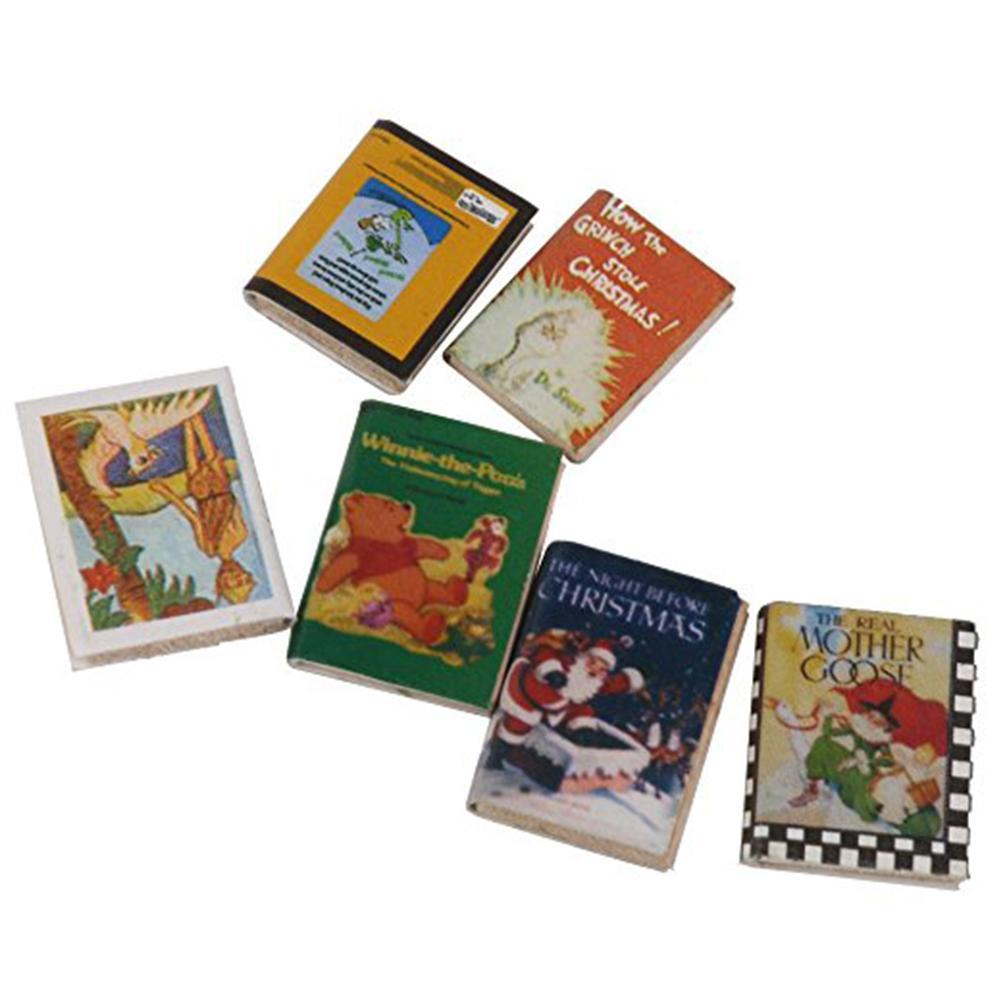 1:12 Doll house Scenes Study Accessories Fine Books 6 books Comic Books