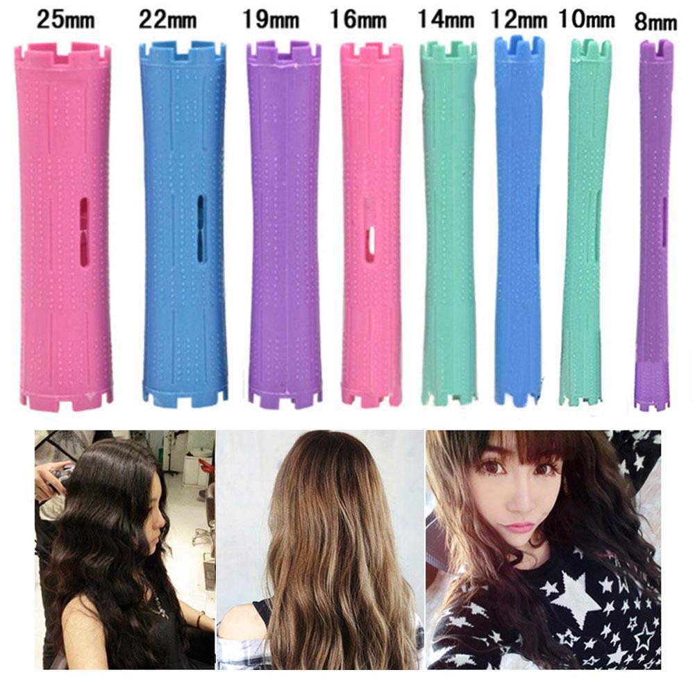 10pcs Cold Wave Rods Perm Curly Hair Salon Long Hair Beauty 8 Size