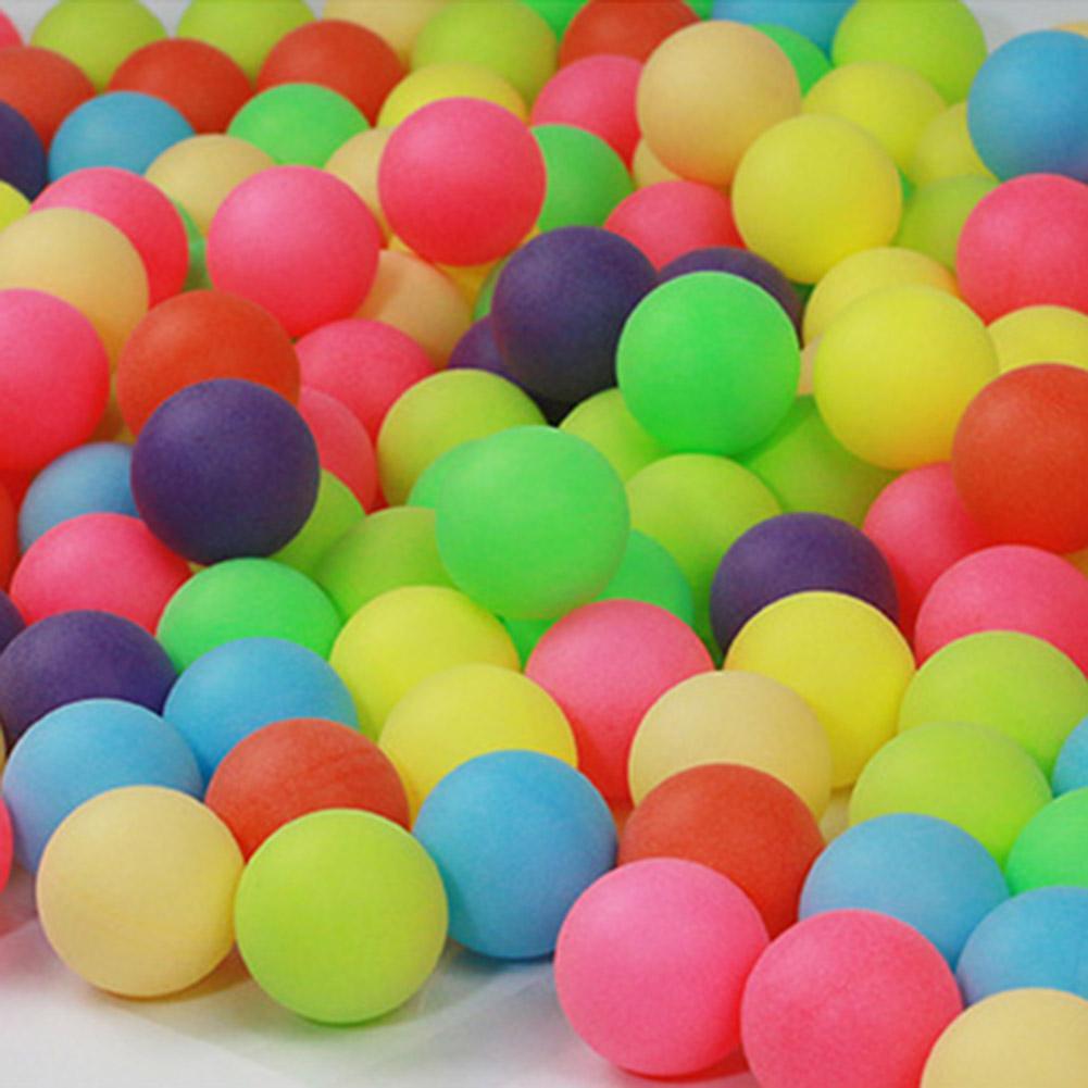 100Pcs/set Colored Ping Pong Balls Entertainment Table Tennis Ball