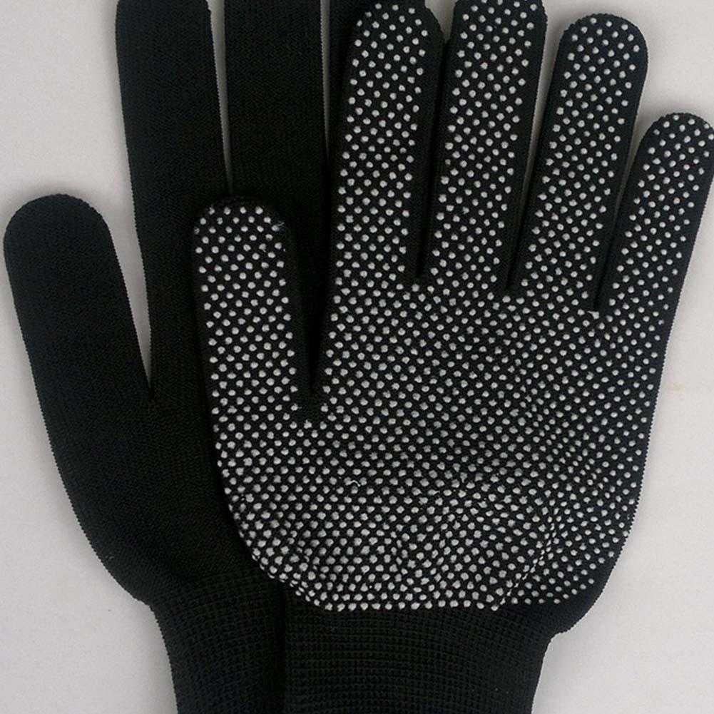 black dot work gloves