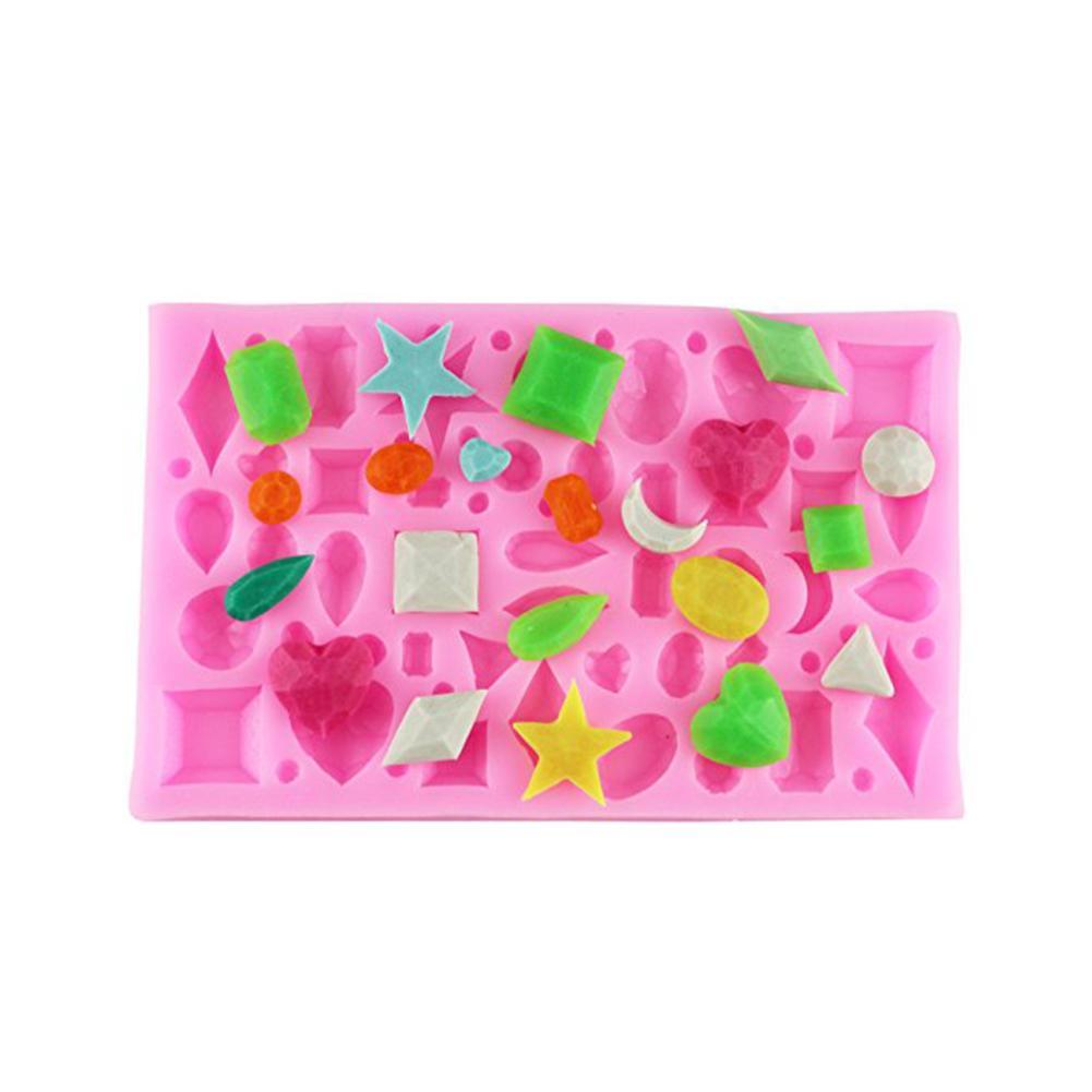 Chocolate Cake Decorations Gem Diamond Jewel Silicone Mould Mold