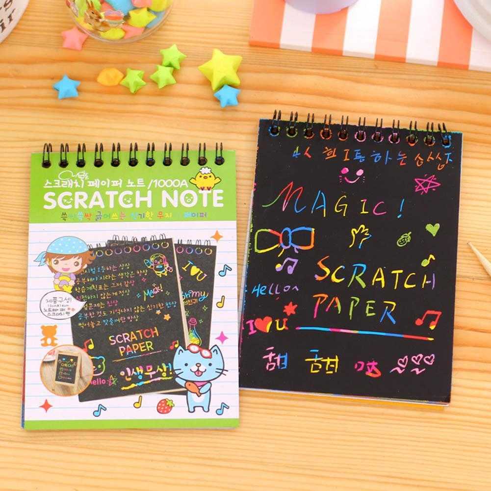 Hot Scraping Scratch Buch Kunst Magie Malerei Papier Zeichnung Stick Kid Drawing