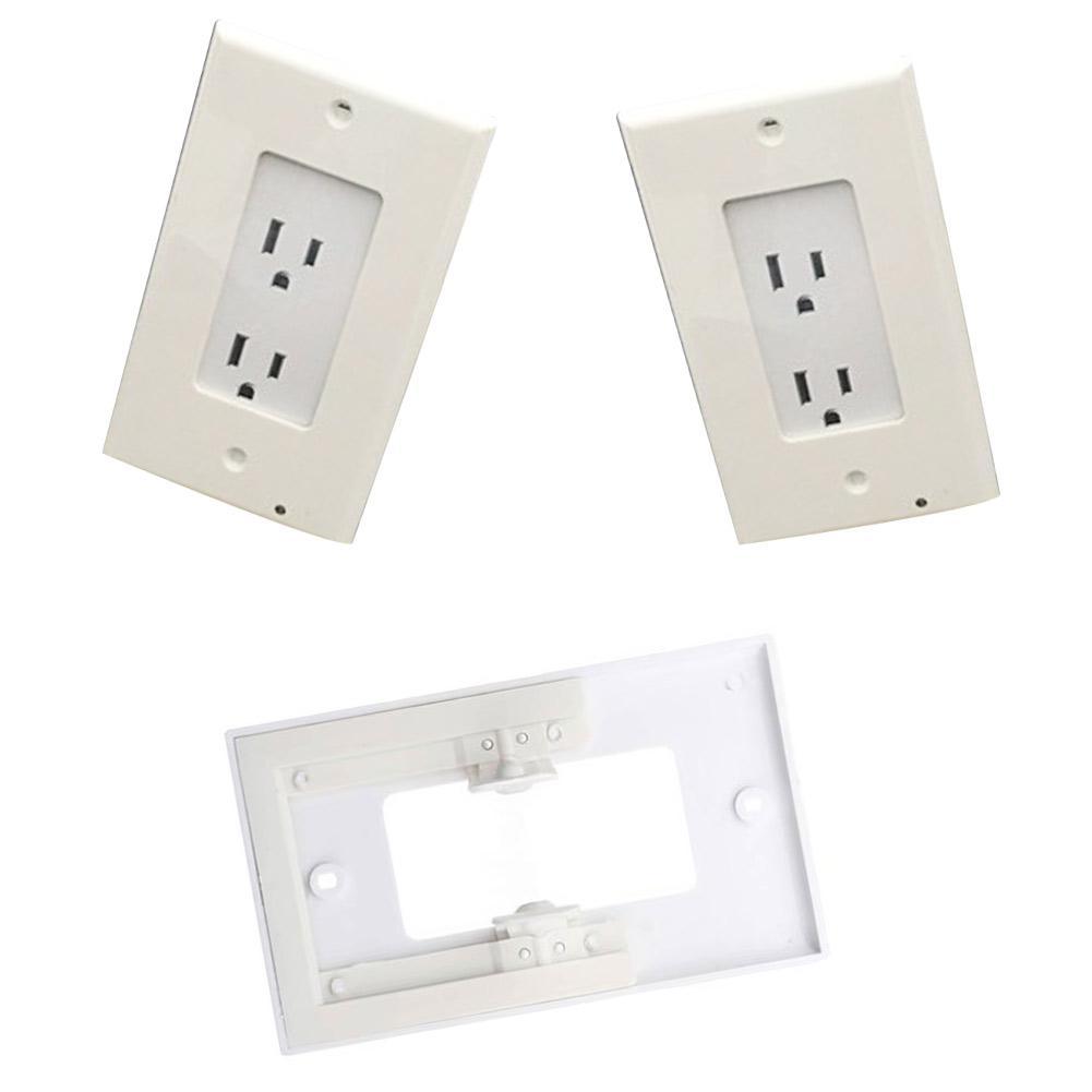 LED 110V Plug Cover Light Sensor Night Angel Wall Outlet Face Hallway