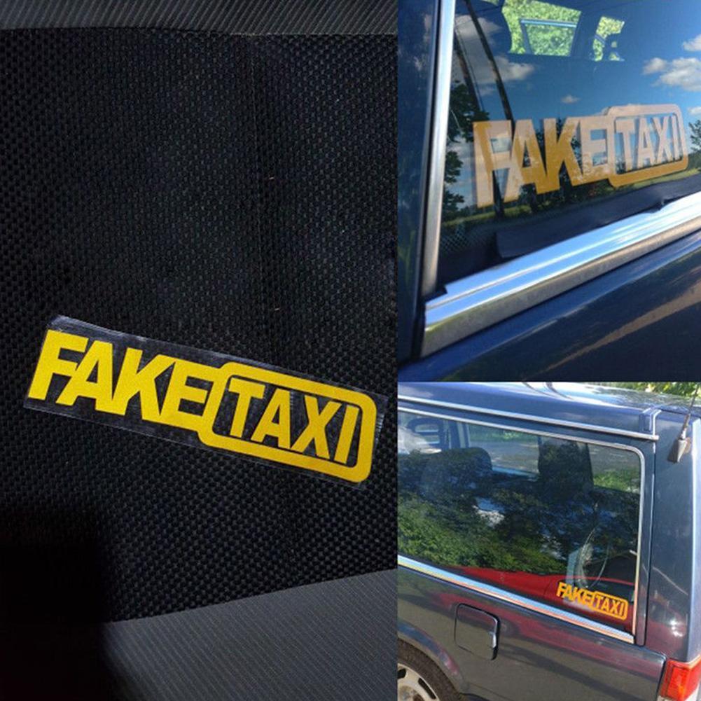 3x Fake Taxi Sticker Vinyl Decal Car Turbo JDM Window Drift Funny Tuning