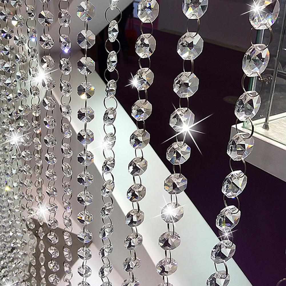 1xstring Crystal Beads Curtain Room Divider Window Door Panel