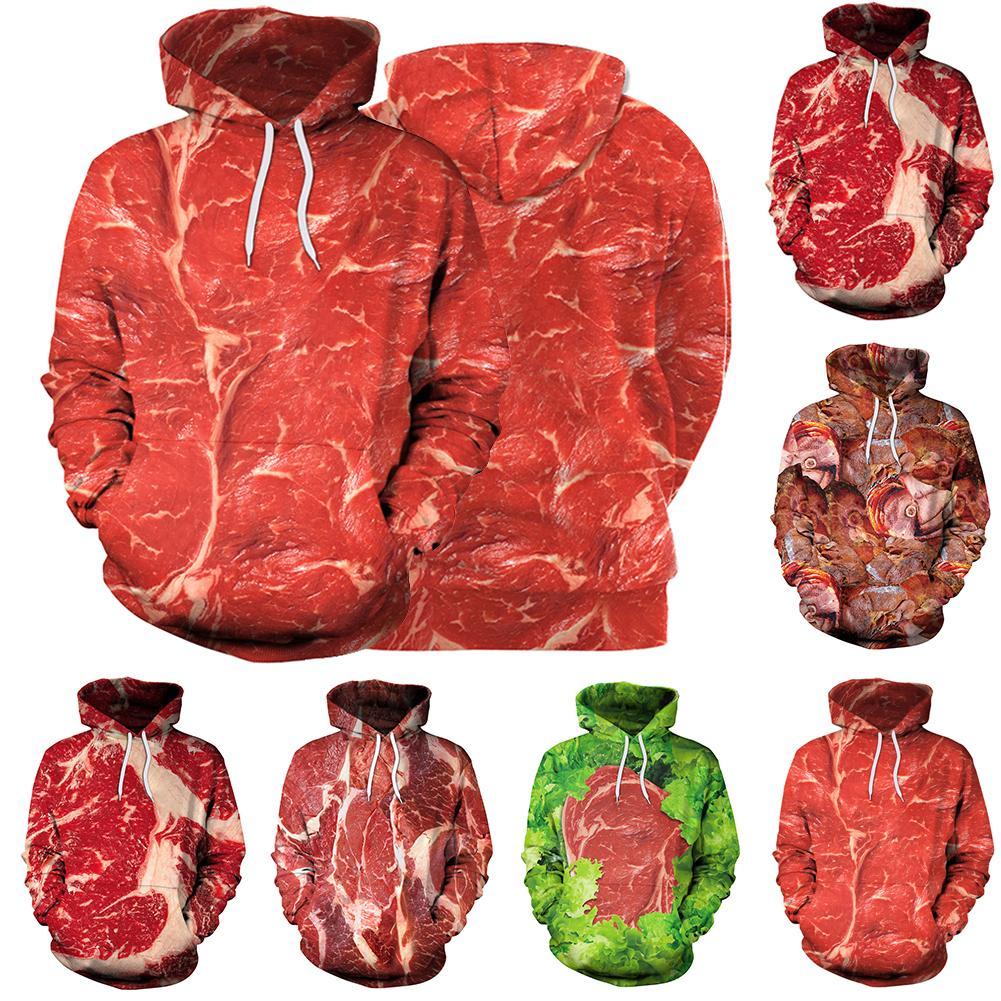 meat print hoodie