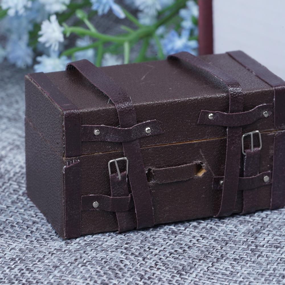 Buy Vintage Leather Retro Case 1:12 Dollhouse Miniature Diy Model ...