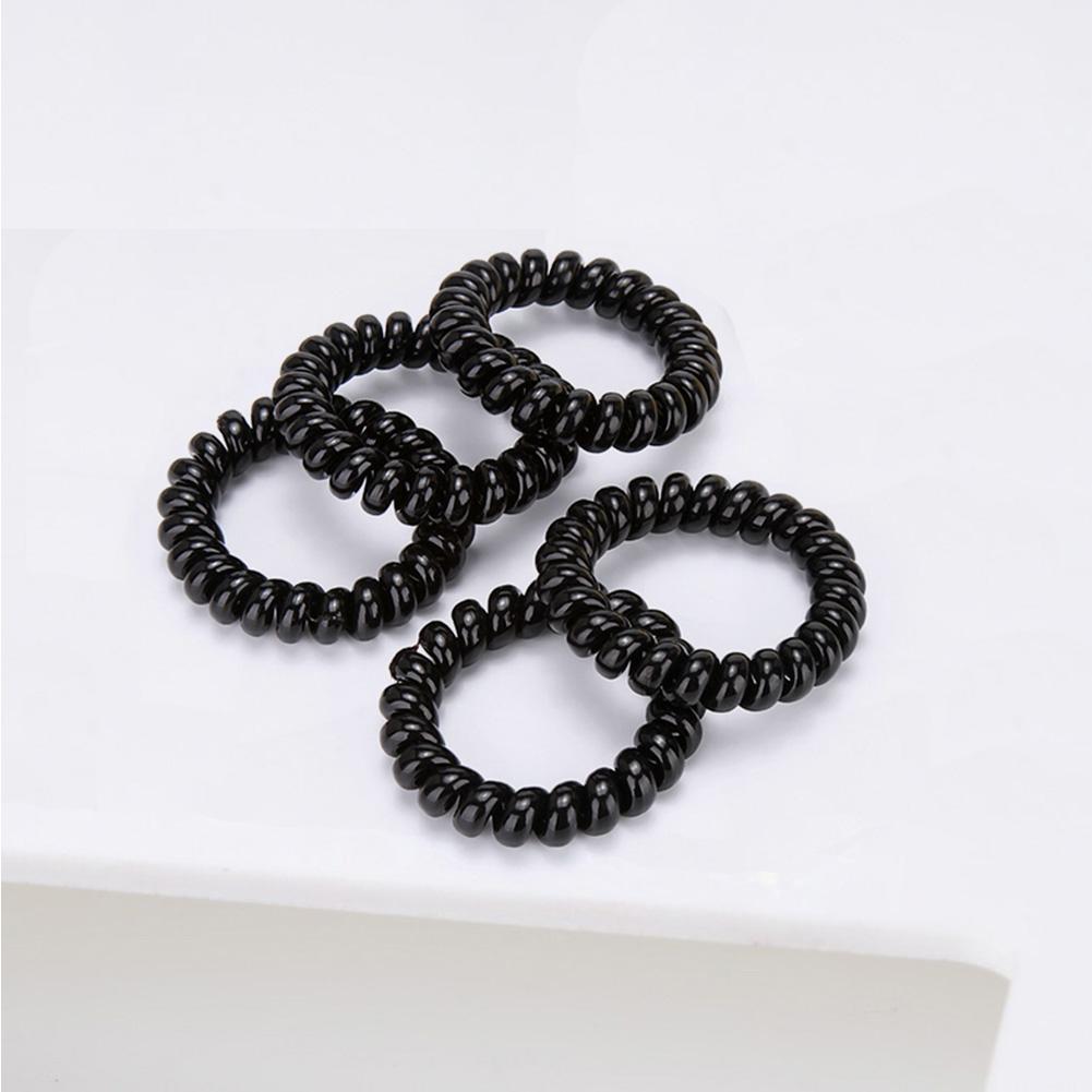 10 PC Plastic Hair Ties Spiral Hair Ties No Crease Coil Hair Tie Ponytail J6S5