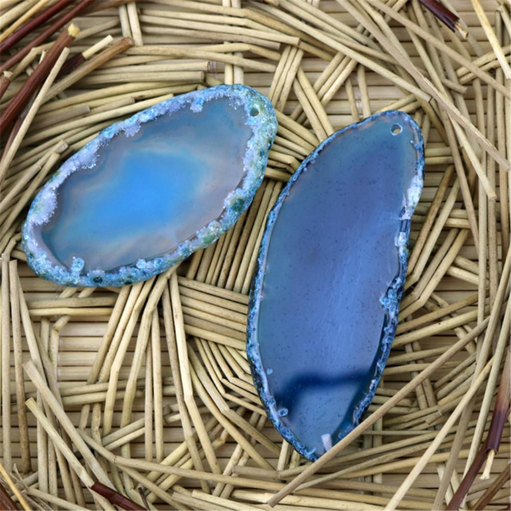 thumbnail image 4 of Ruifaya Colgante curativo brasileño con forma de ágata irregular pulida y forma de rebanada de cristal Reiki, 4 of 7