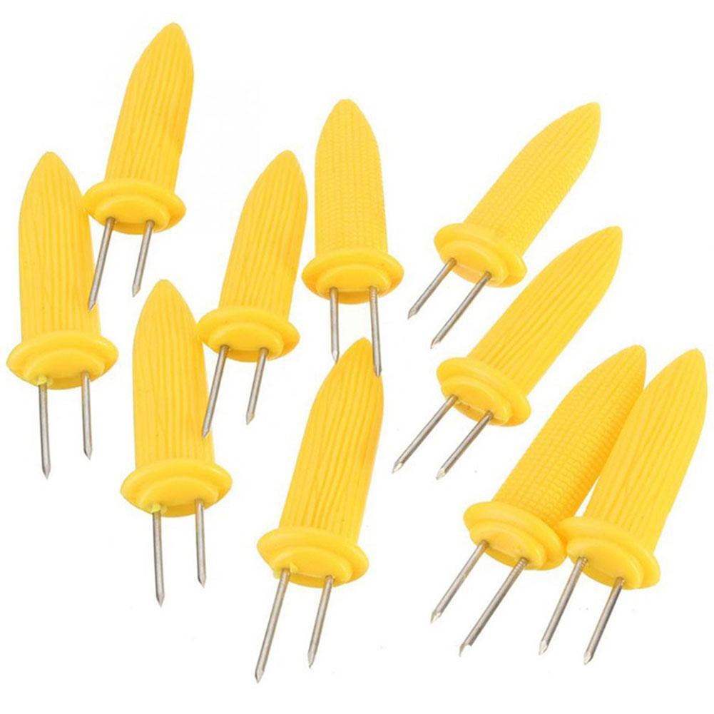 6//10//24X Maiskolbenhalter BBQ Maiskolben Grille Spieße Stocher Halter`
