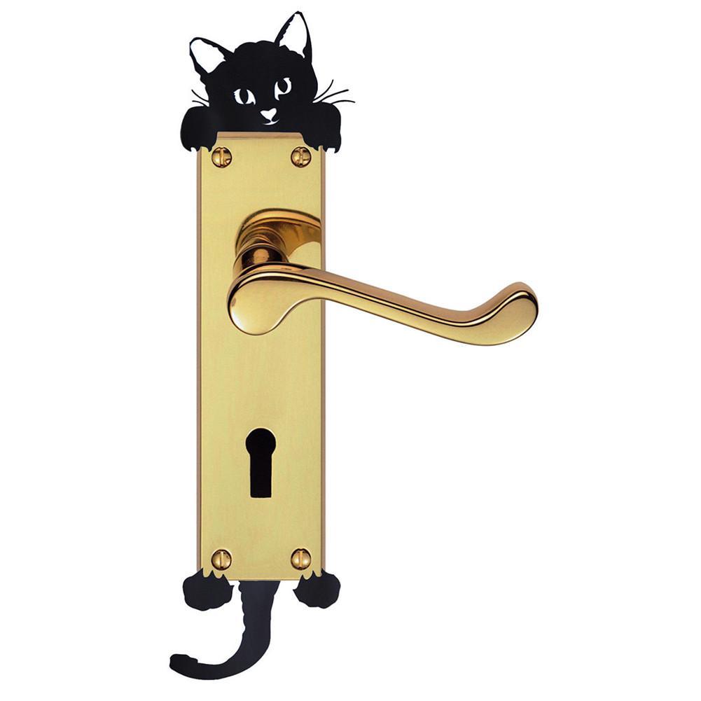 Novelty Black Art Mural Cat Light Switch Wall Sticker Decor BEST For Home S Y6G4