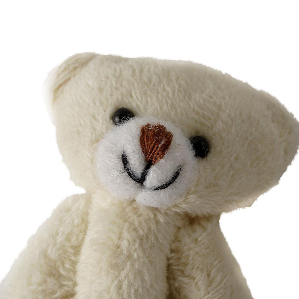 1:12 Mini Stuffed Toy Bear Plush Dolls Kids Cute Animal Keychain !