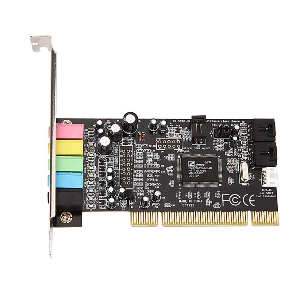 PCI Express PCI-E 5.1ch CMI8738 Audio Sound Card w/ Low Profile Bracket ...
