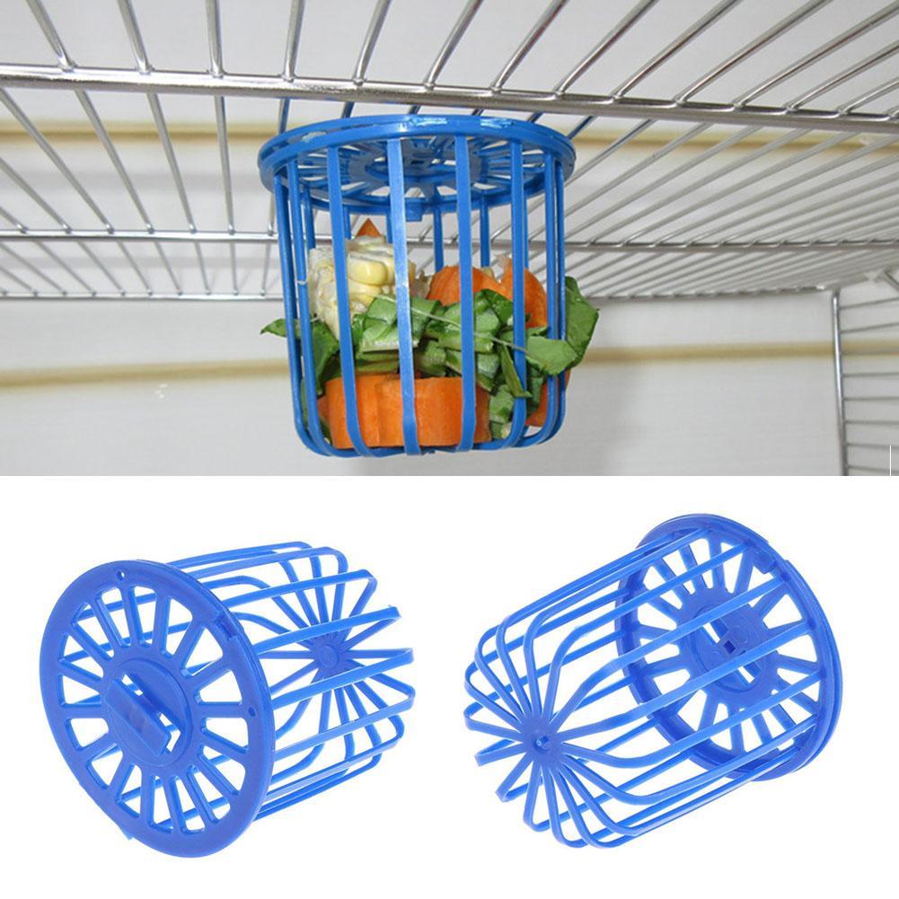 ForHe Bird Parrot Feeder Cage Fruit Vegetable Holder Cage Hanging Basket Container Pet 