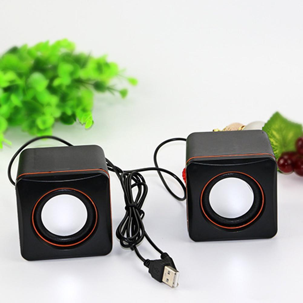 1 pair Mini 3.5mm Wired Desktop Laptop Speakers Multimedia USB Computer ...