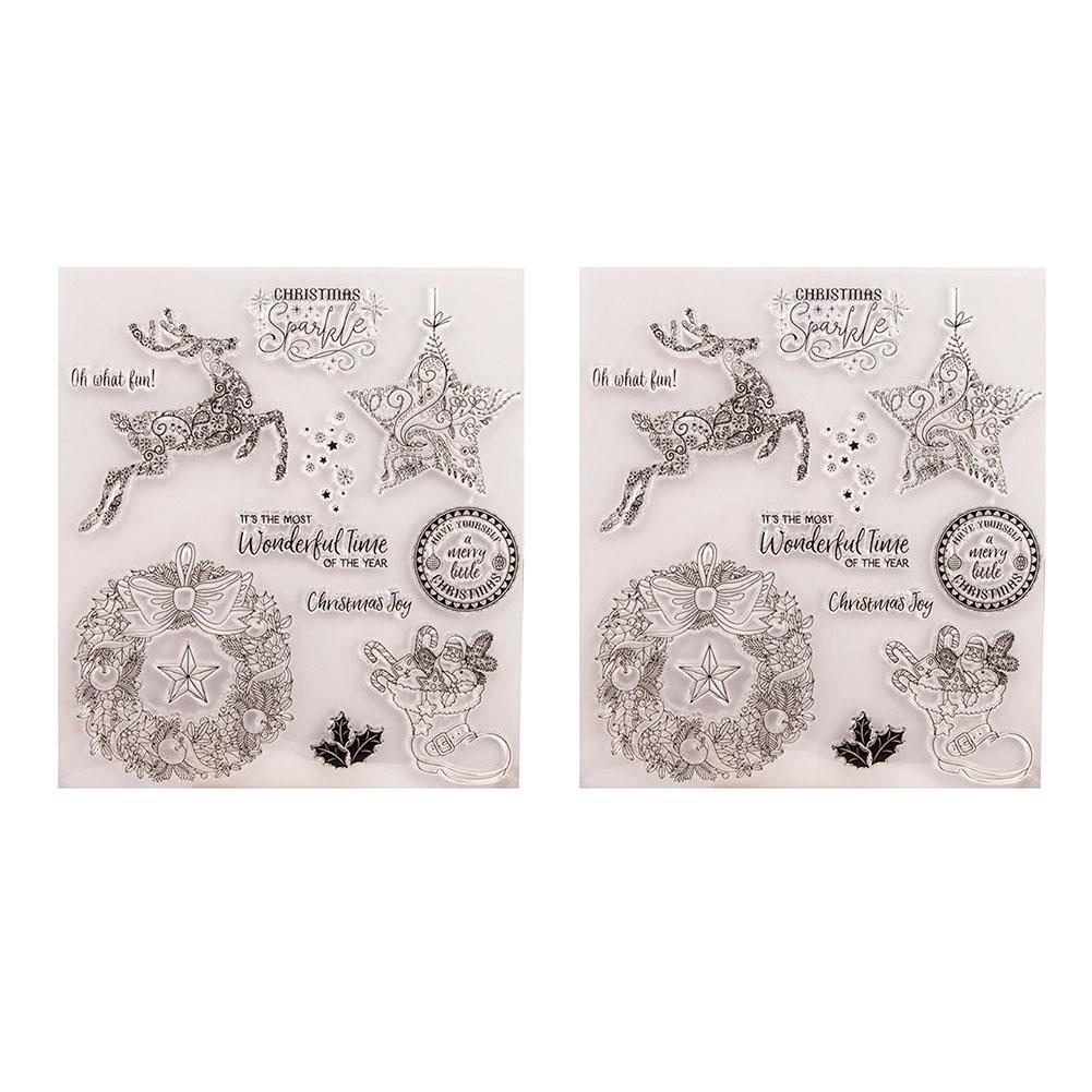 Weihnachten DIY Handbuch Album Tagebuch Silikon Transparent Seal Neu
