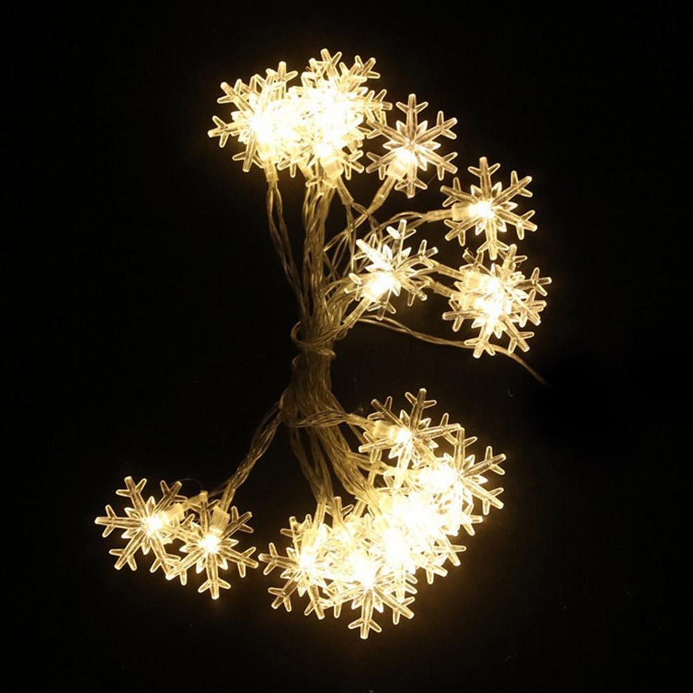 10-80 LED Außenbeleuchtung Schneeflocke Lichterketten Weihnachten Garten Party//