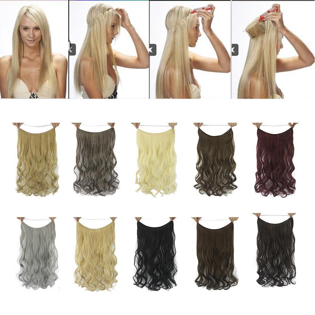 Buy 22 Quot. 50g Invisble Fish Line Long Wavy Curl Synthetic Hair