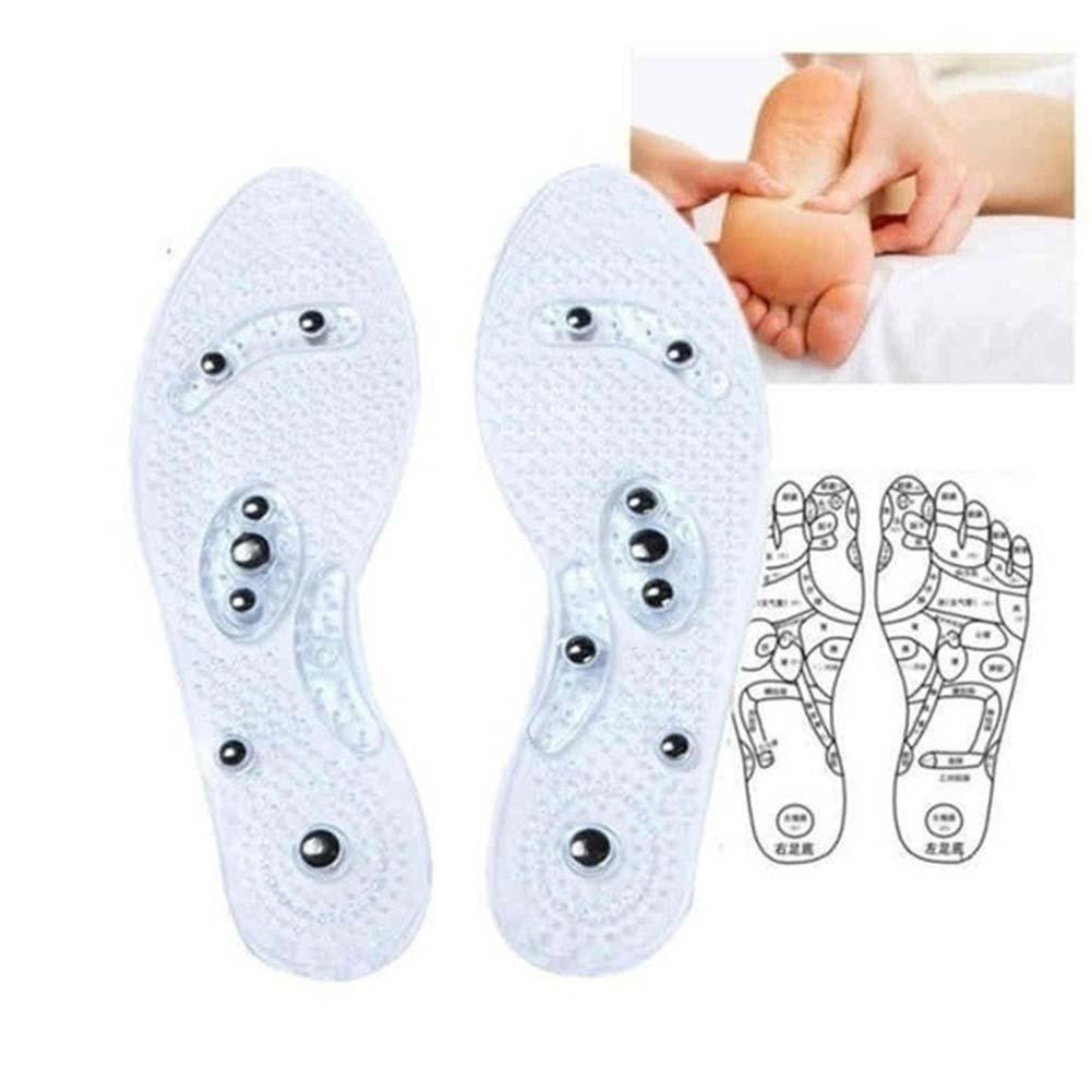 Therapie Akupressur Magnet Massage Einlegesohle Gel Pad Fuß Schuhpflege Relax