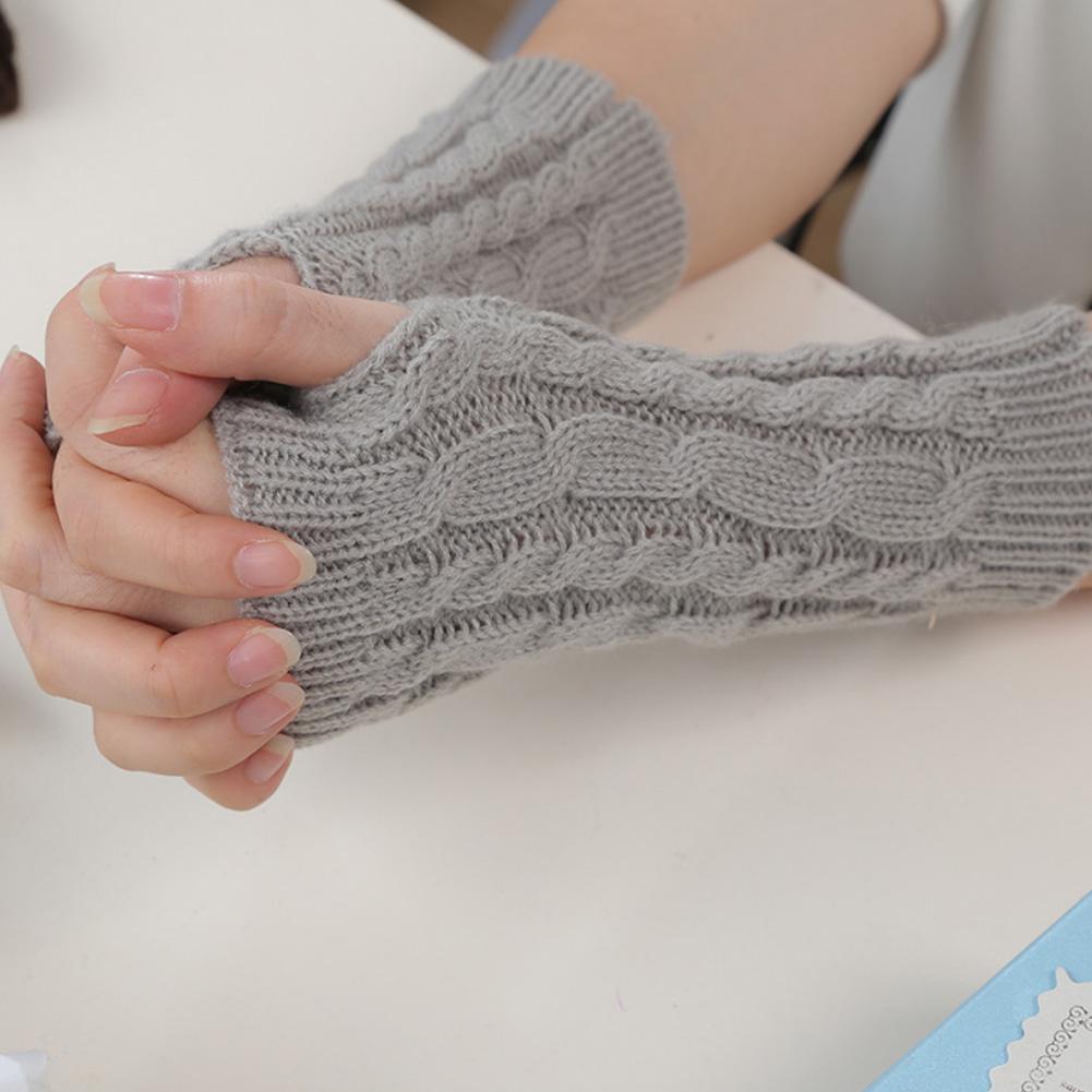 Frauen Handschuhe Handwärmer Arm häkeln stricken fingerlose Handschuhe Zub L8R9