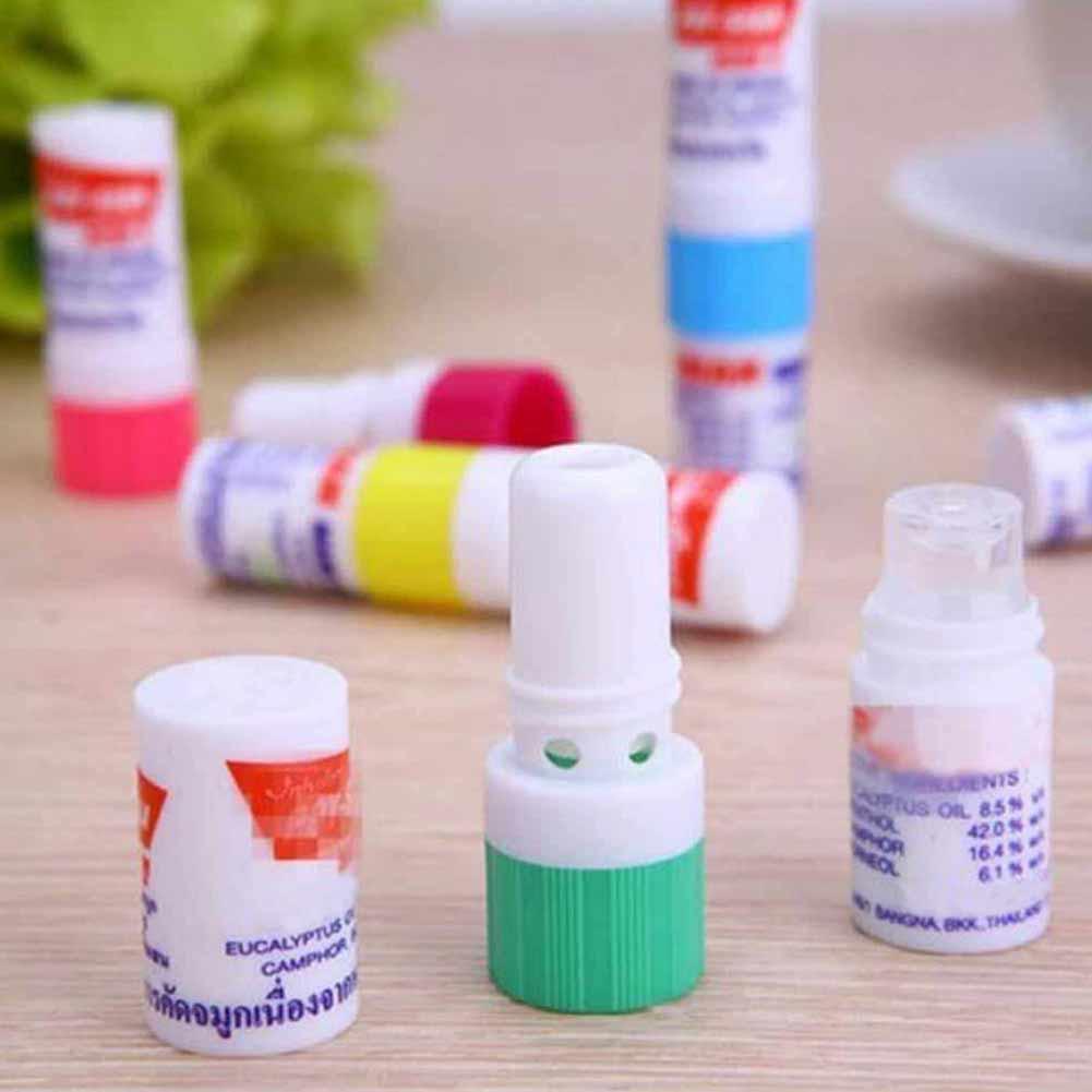 1PCS Thailand Mint Cylinder Nasal Inhaler Refresh Brain Anti Stuffy Rhinitis Nose Aspirator Cure Nasal Fatigue C8D0