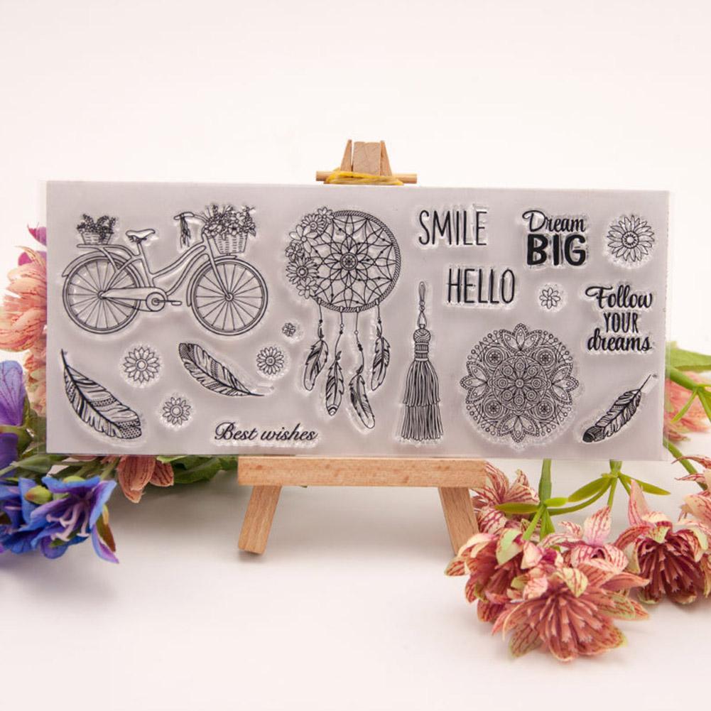 Handmade Rain Couple Clear Silicone Stamp Scrapbook Photo Album Decor Craft Gift