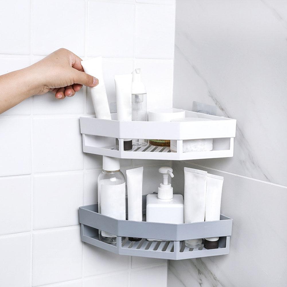 Bathroom Corner Drain Shelves Storage Rack Holder Strong Wall Shelves Storage Rack Holder Strong Wall