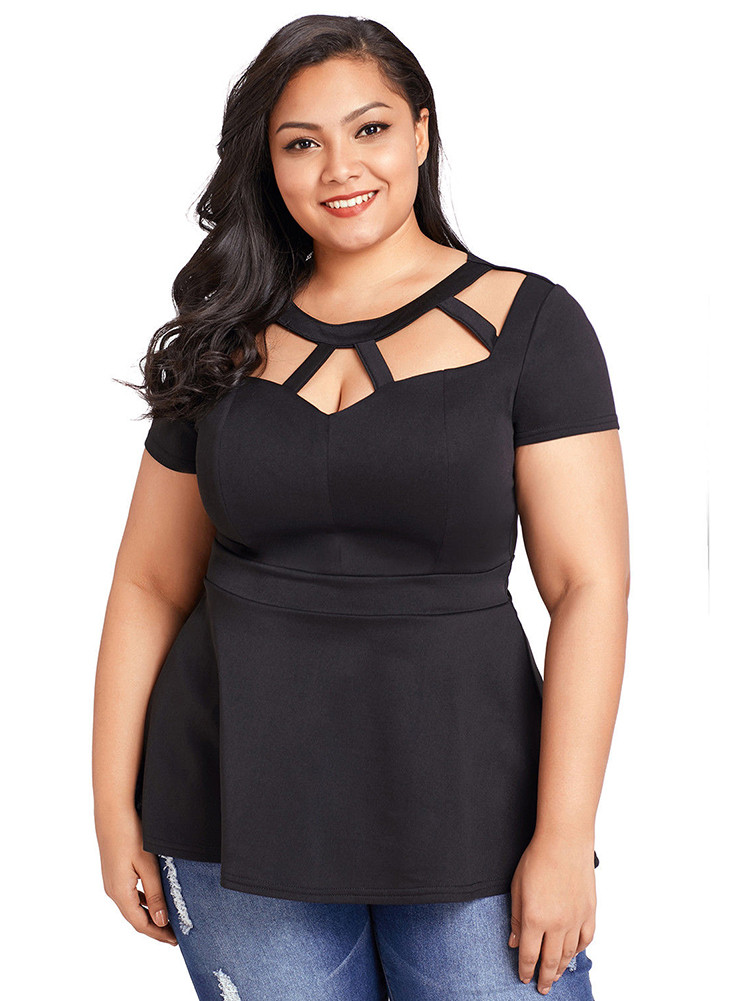 plus size peplum blouse