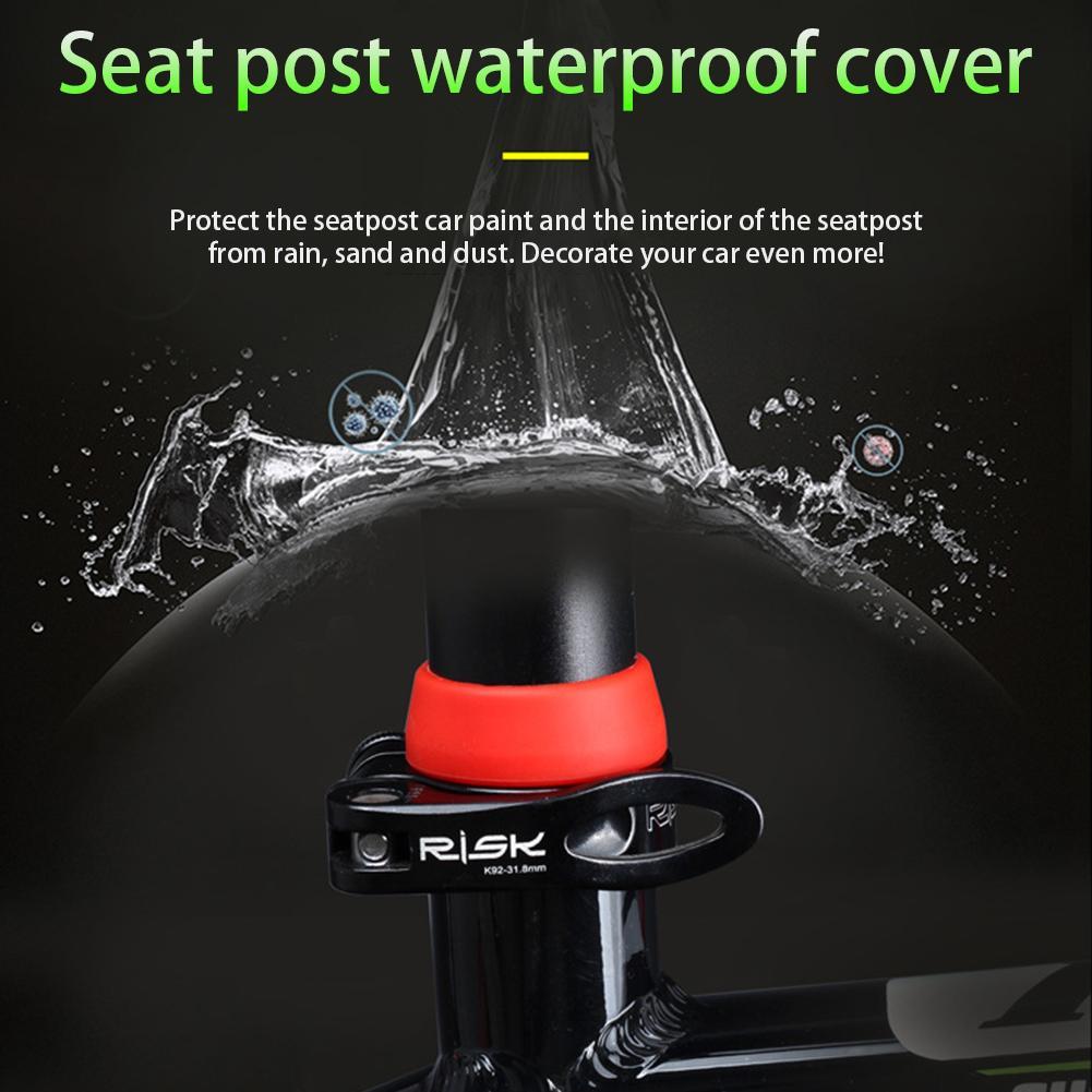 MTB Road Bike Bicycle Seat Post Silicone Rubber Ring Cover Waterproof CL H7C9