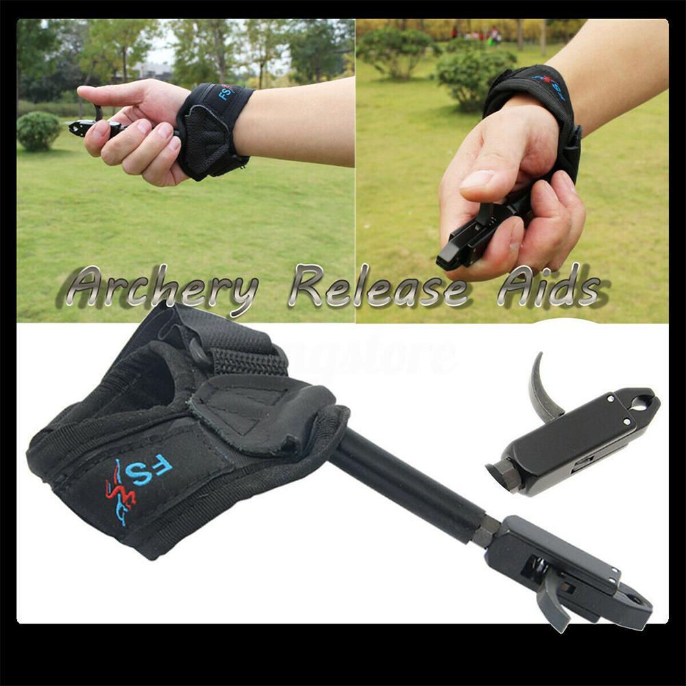 Archery Caliper Release Aid Trigger Wrist Strap Adult Hunting Compound Bow